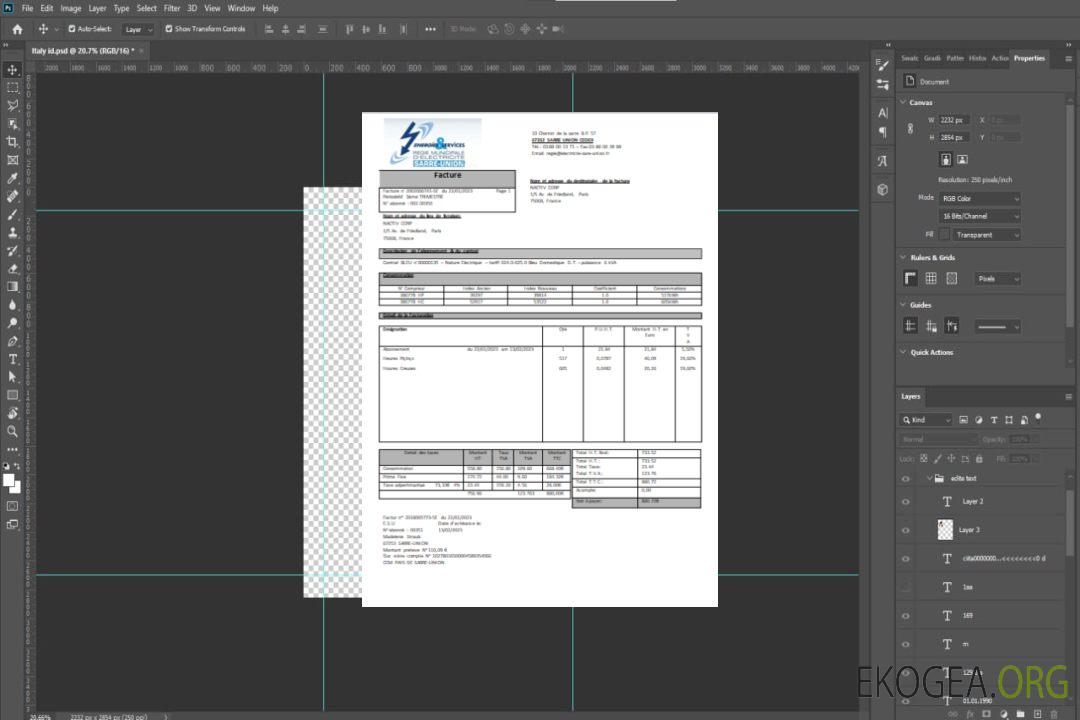 Énergies & Services Régie Municipale d'Électricité Sarre-Union électricité entreprise facture, SCR template Énergies & Services Régie Municipale d'Électricité Sarre-Union électricité entreprise facture, SCR template